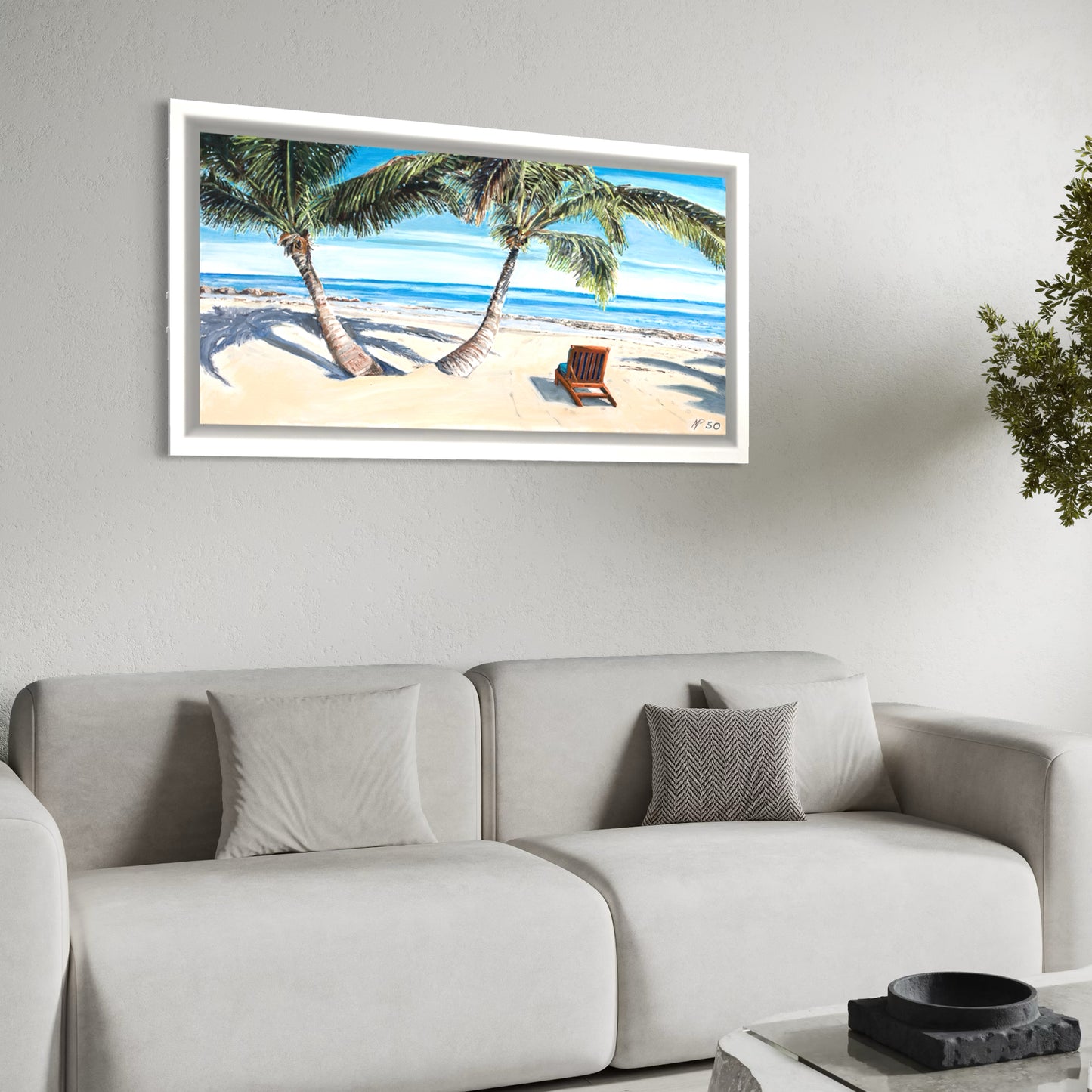 Palm Trees and Chaise